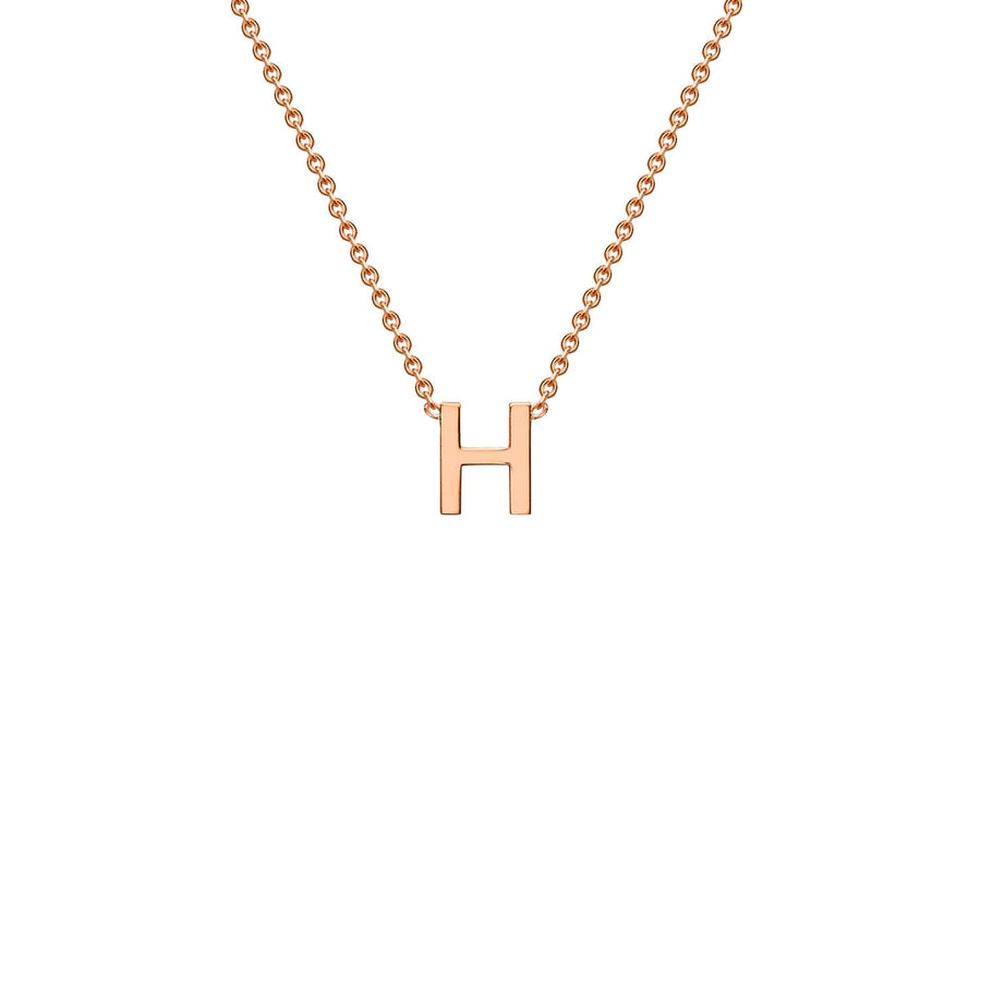 "H" Rose Gold Initial Necklace