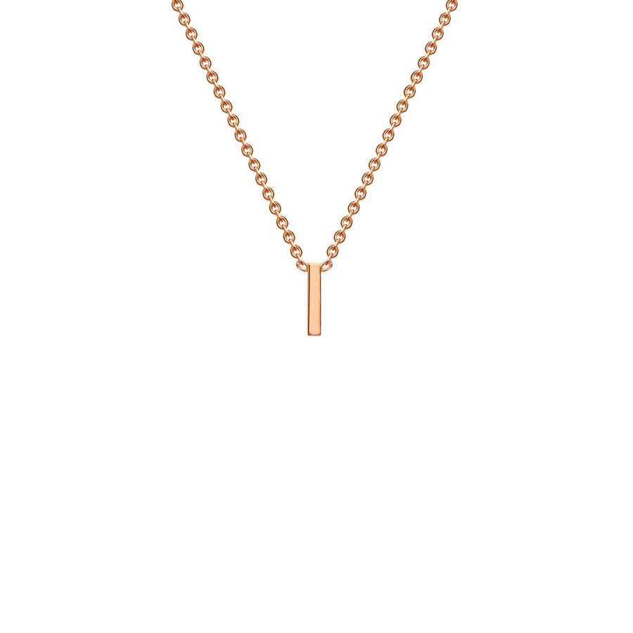 "I" Rose Gold Initial Necklace