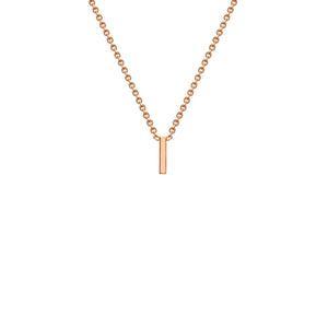 "I" Rose Gold Initial Necklace