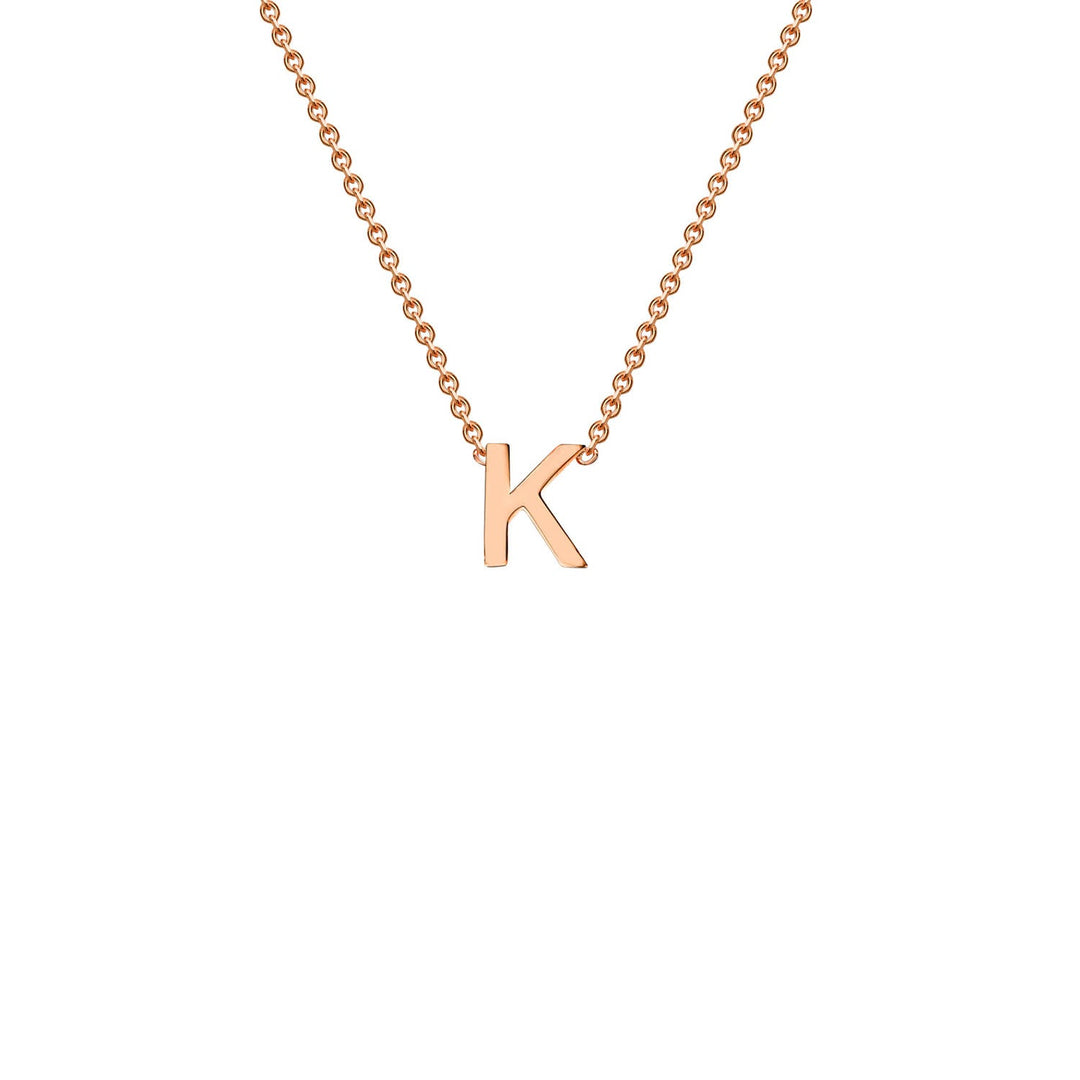 "F" Rose Gold Initial Necklace