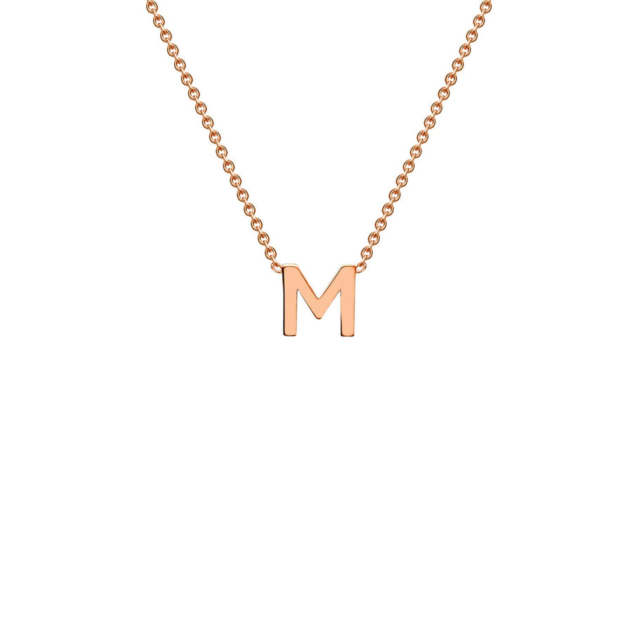 "M" Rose Gold Initial Necklace