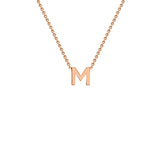 "M" Rose Gold Initial Necklace