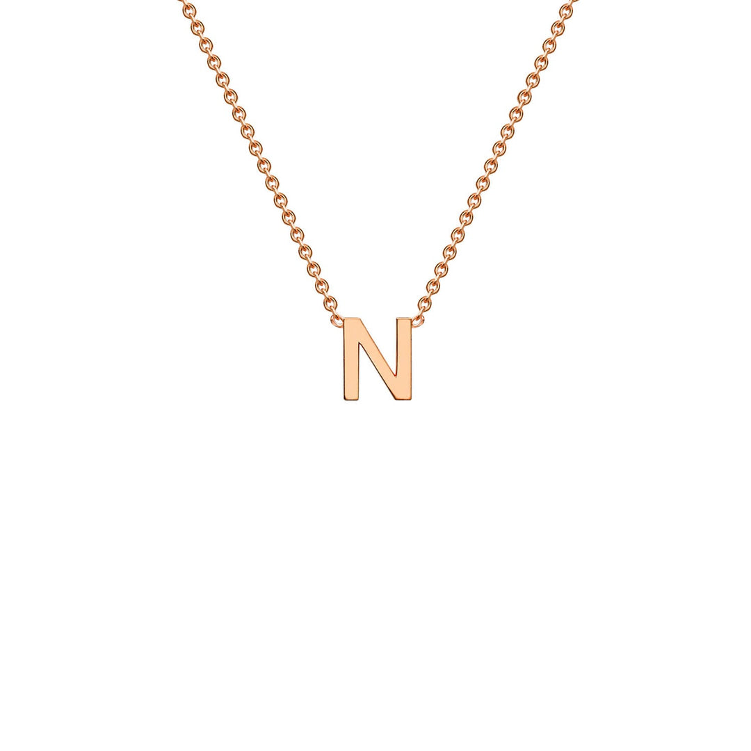 "N" Rose Gold Initial Necklace