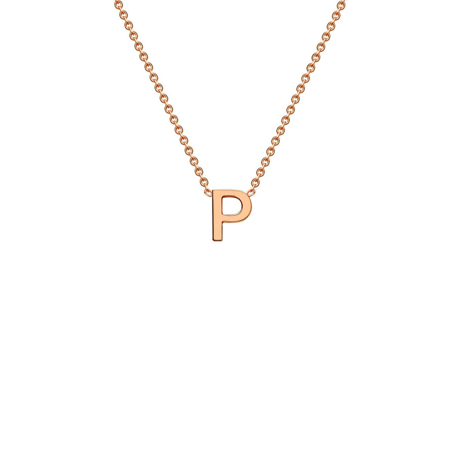 "P" Rose Gold Initial Necklace