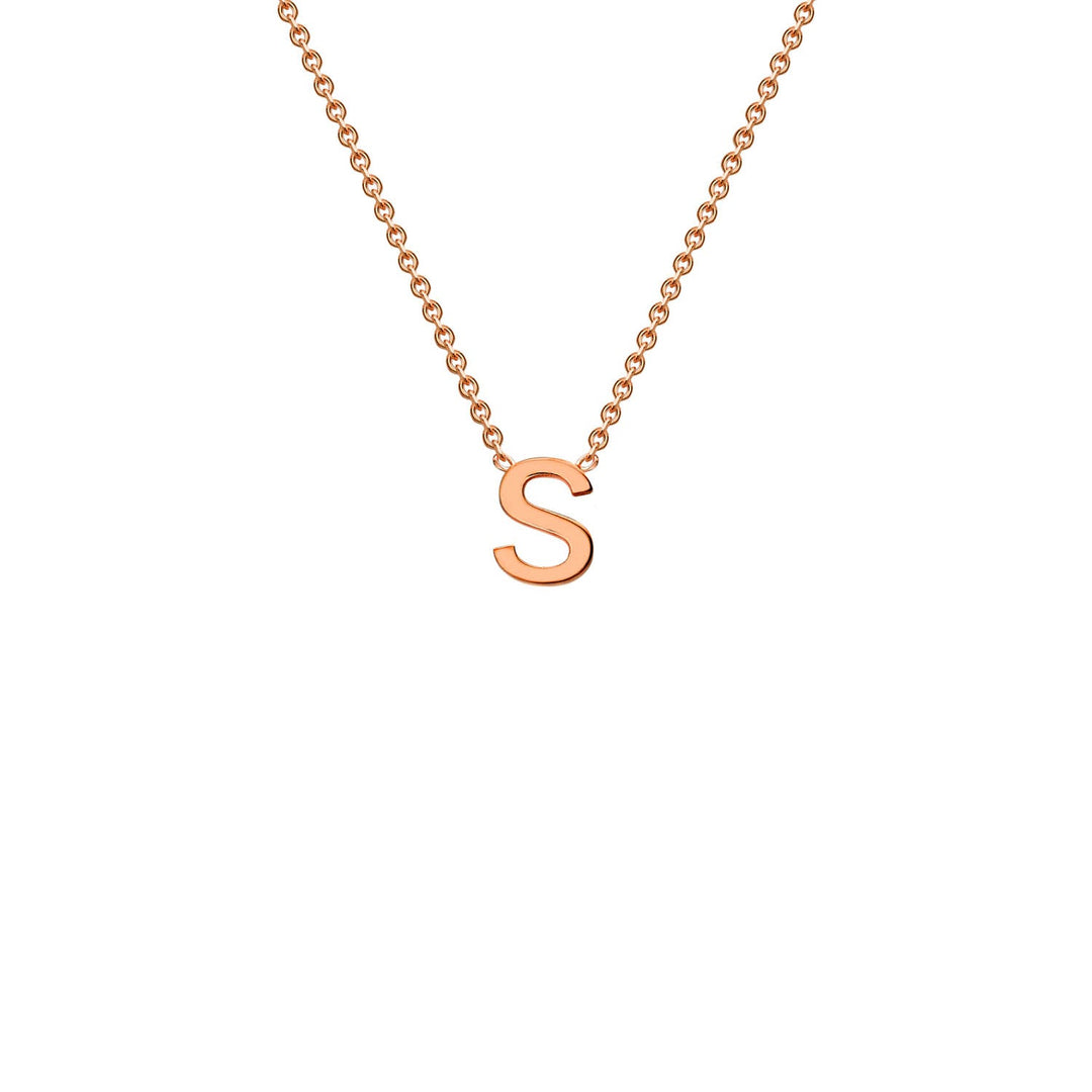 "S" Rose Gold Initial Necklace