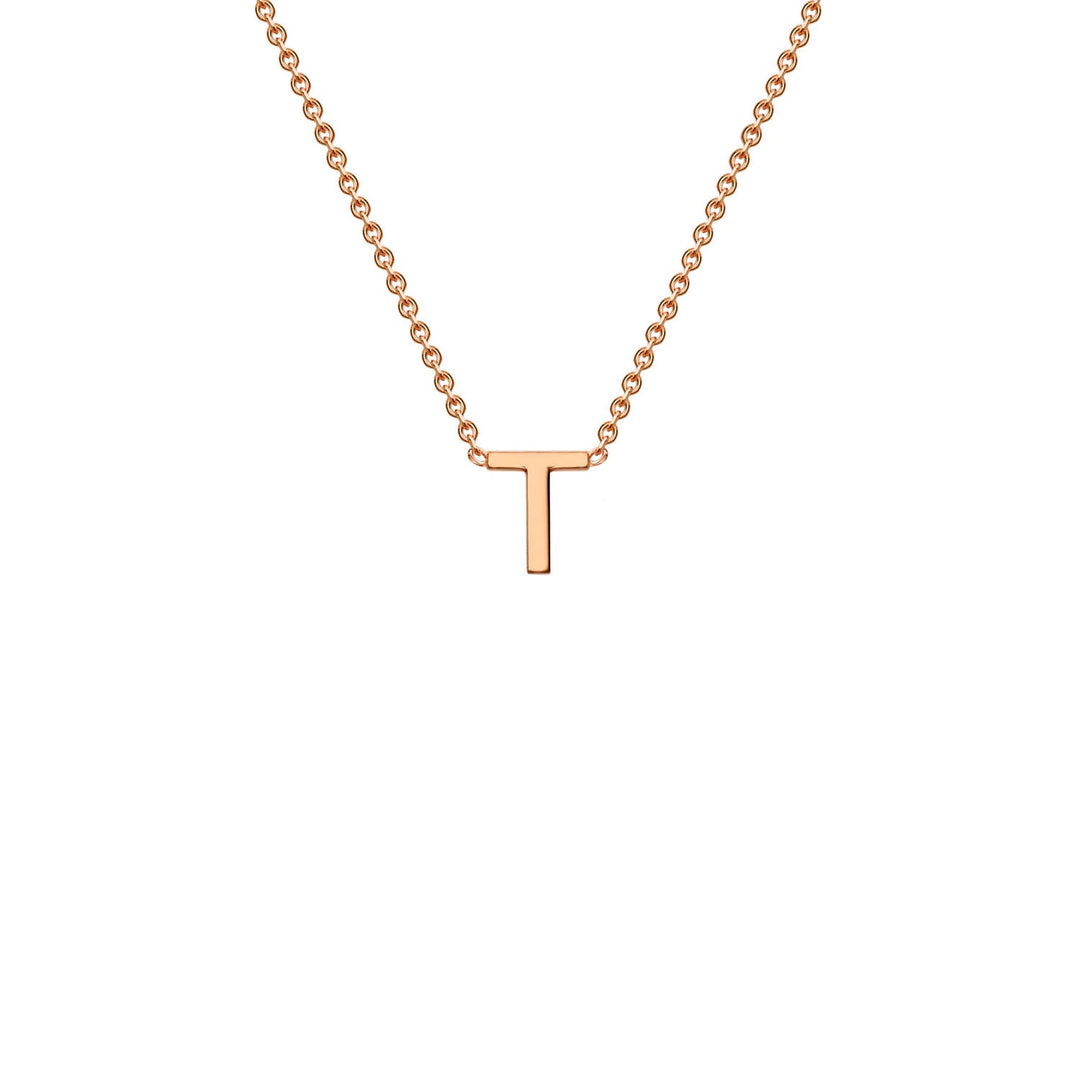 "T" Rose Gold Initial Necklace