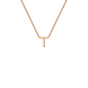 "T" Rose Gold Initial Necklace
