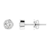 Diamond Stud Earrings with 0.25ct Diamonds in 9K White Gold - 9WBE25