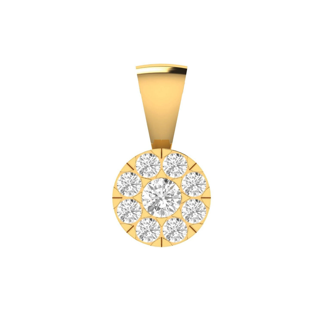 Cluster Diamond Pendant with 0.33ct Diamonds in 9K Yellow Gold - 9YPCLUS33GH