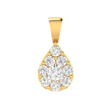 Teardrop Diamond Pendant with 0.75ct Diamonds in 9K Yellow Gold - 9YTDP75GH
