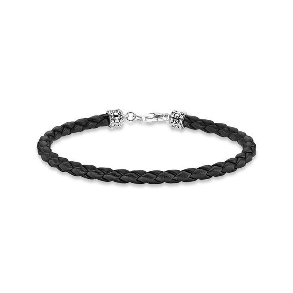Thomas Sabo Leather Bracelet Black | The Jewellery Boutique