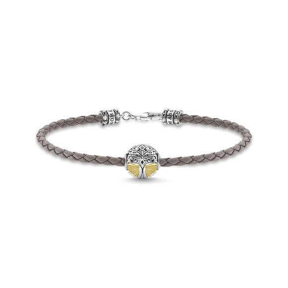 Thomas Sabo Leather Bracelet Tree Of Love | The Jewellery Boutique