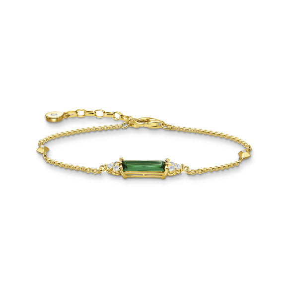 Thomas Sabo Bracelet Green Stone Gold | The Jewellery Boutique