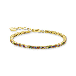 Thomas Sabo Bracelet Colourful Stones Gold | The Jewellery Boutique