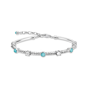 THOMAS SABO Turquoise Rope Bangle TA2089TU