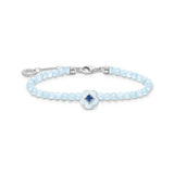 THOMAS SABO Jade Bead Flower Blue Stone Bracelet TA2094