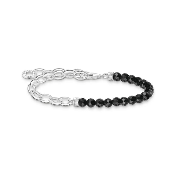 THOMAS SABO Link Chain Onyx Bead Bracelet TA2098BL