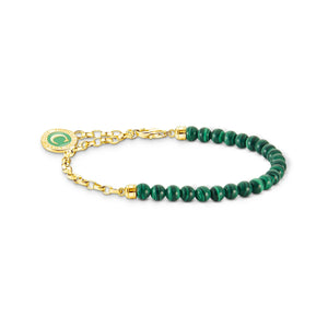THOMAS SABO Member Charm Bracelet with Green Beads TA2130GRY