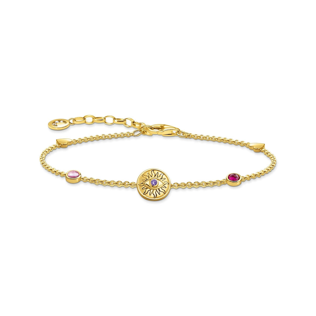 THOMAS SABO Gold Cosmic Sun Coin Bracelet T2132Y