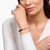THOMAS SABO Bracelet with Onyx Beads and White Zirconia TA2134BL
