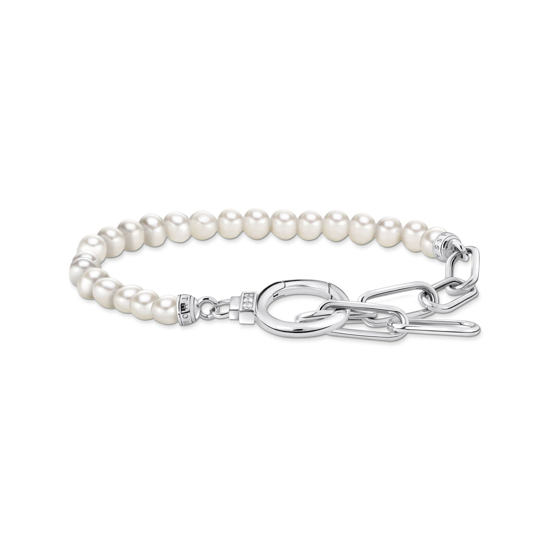 THOMAS SABO Silver Bracelet with Freshwater Cultured Pearls and Zirconia TA2134WH