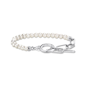 THOMAS SABO Silver Bracelet with Freshwater Cultured Pearls and Zirconia TA2134WH