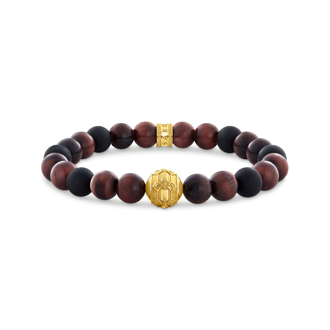 THOMAS SABO Obsidian and Red Tiger's Eye Bead Bracelet TA2135TI