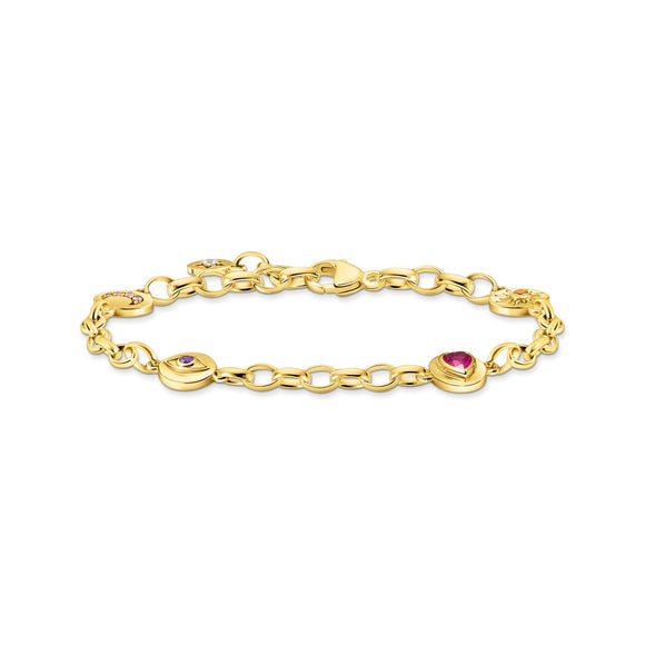 THOMAS SABO Gold Cosmic Bracelet with Round Elements and Stones TA2138Y