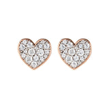 Bronzallure Pav&egrave; Heart Earrings