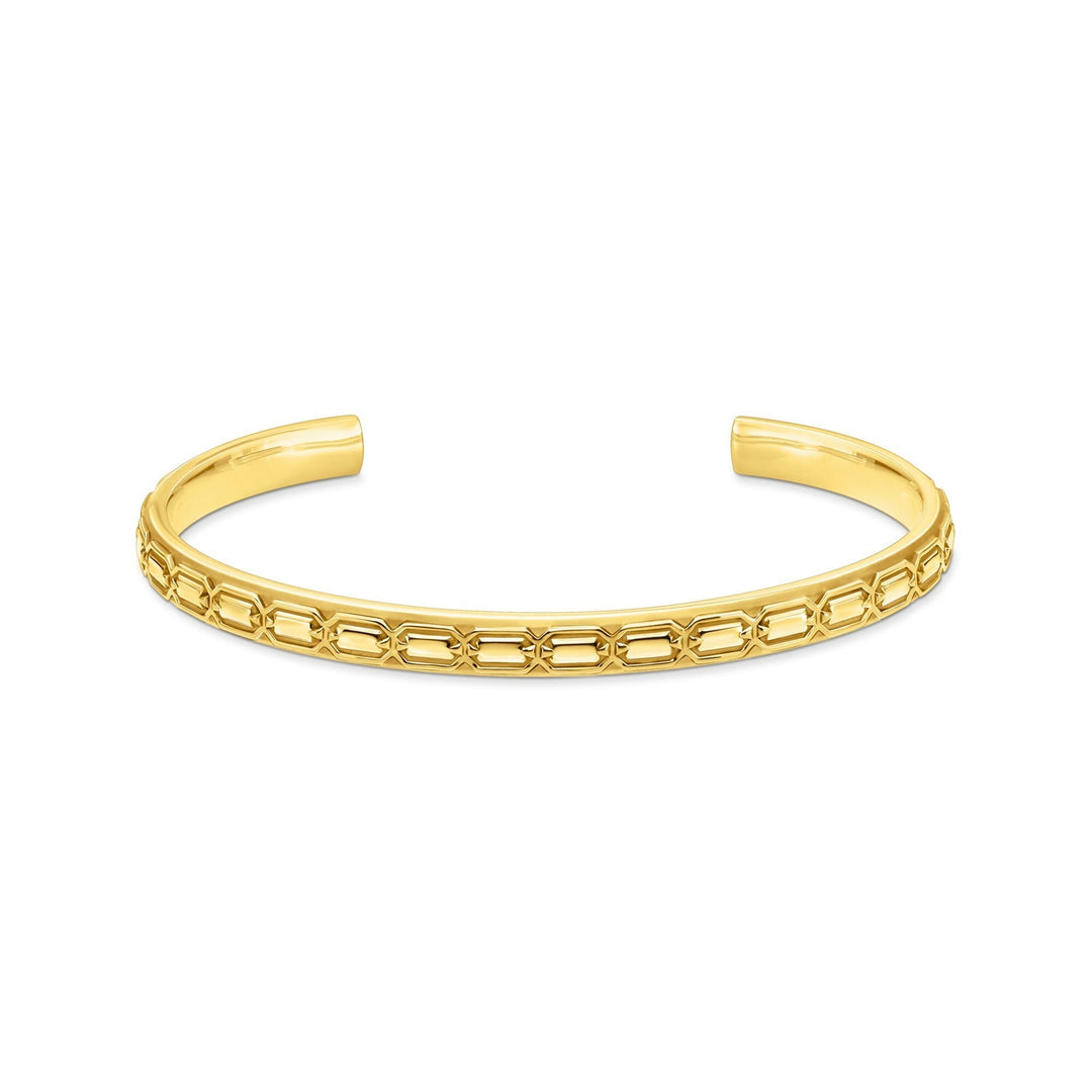 THOMAS SABO Gold Slim Bangle with Crocodile Detailing TAR112Y