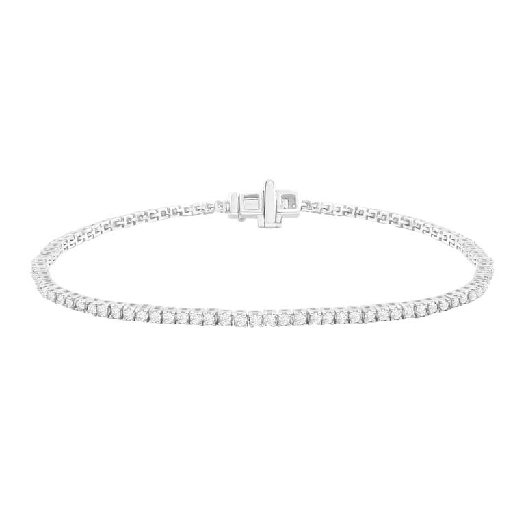 Diamond Tennis Bracelet with 1.00ct Diamonds in 9K White Gold