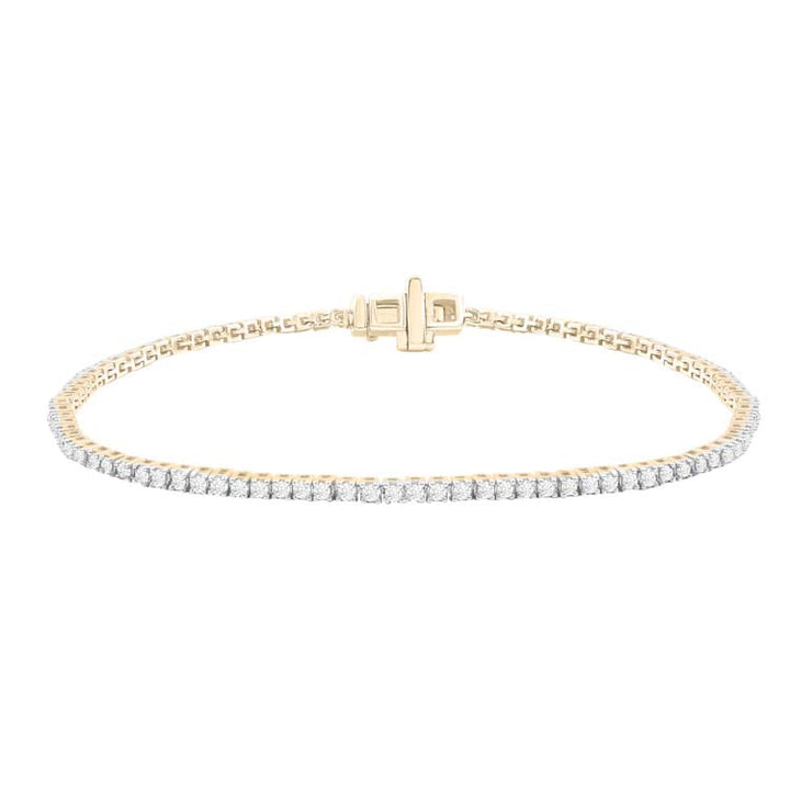 Diamond Tennis Bracelet with 1.00ct Diamonds in 9K Yellow Gold