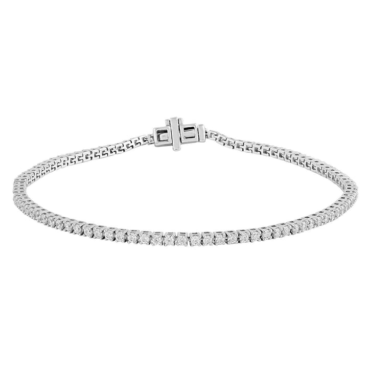 Bracelet with 1.46ct Diamonds in 9K White Gold 18.5cm