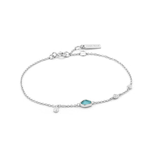 Ania Haie Turquoise Discs Bracelet - Silver