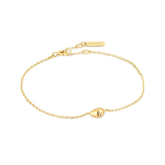 Ania Haie Gold Pebble Sparkle Chain Bracelet B043-04G