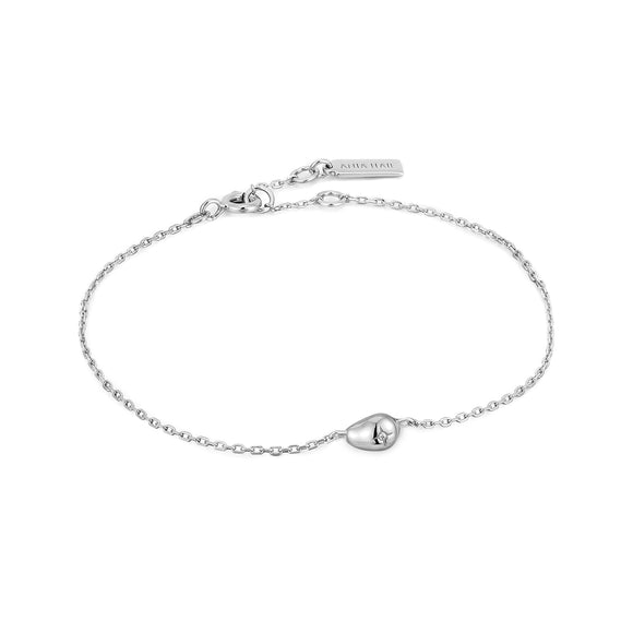 Ania Haie Silver Pebble Sparkle Chain Bracelet B043-04H