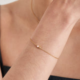 Ania Haie Gold Orb Rose Quartz Chain Bracelet B045-01G-RQ