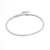 Ania Haie Silver Flat Snake Chain Bracelet B046-01H
