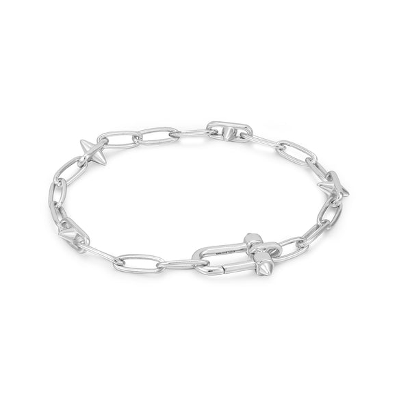 Ania Haie Silver Stud Link Charm Bracelet B048-03H