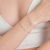 Ania Haie 14kt Gold Turquoise and White Sapphire Bracelet BAU001-02YG