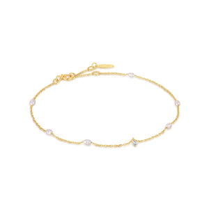 Ania Haie 14kt Gold Pearl and White Sapphire Bracelet BAU003-01YG