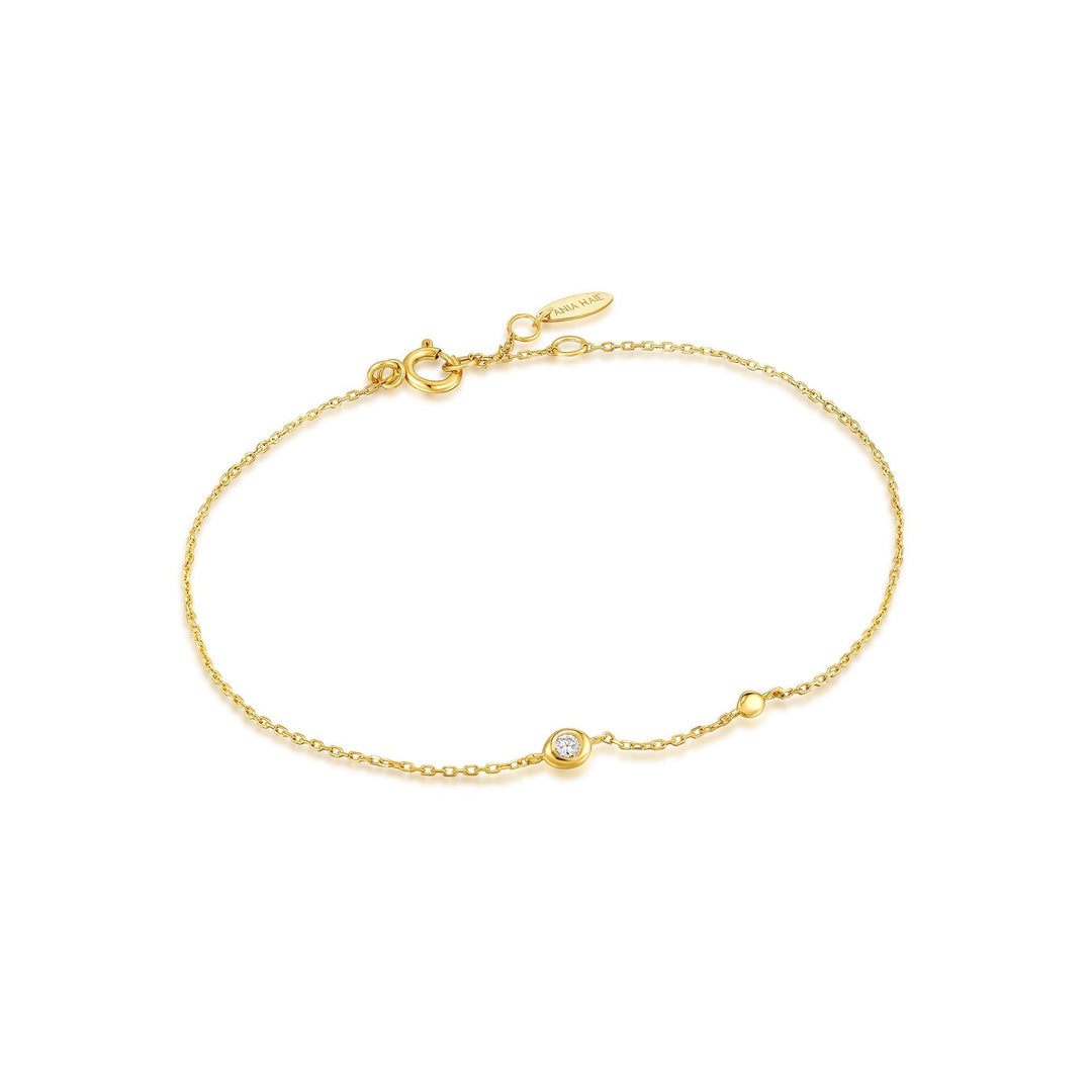 Ania Haie 14kt Gold Magma Single Diamond Bracelet BAU004-01YG