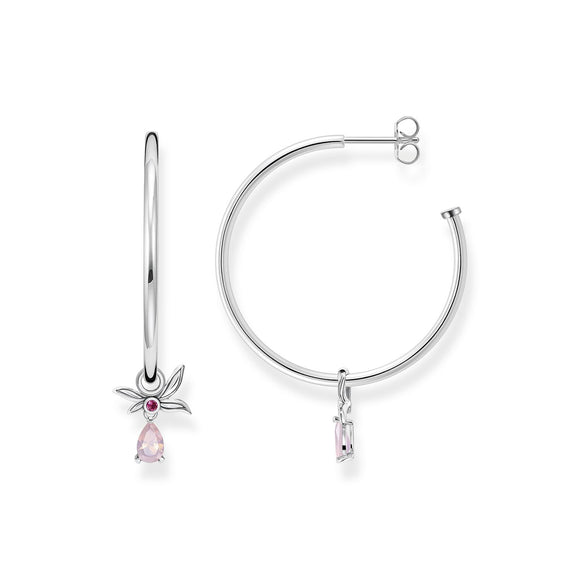 Thomas Sabo Hoop Earrings Flower Silver | The Jewellery Boutique