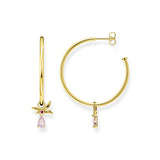 Thomas Sabo Hoop Earrings Flower Gold | The Jewellery Boutique
