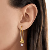 Thomas Sabo Hoop Earrings Flower Gold | The Jewellery Boutique
