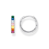 Thomas Sabo Hoop earrings colourful stones pave silver TCR668MC