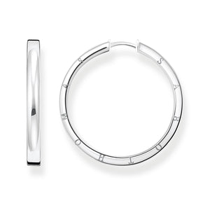 Hoop earrings large silver