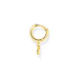 Thomas Sabo Charming Single Hoop Earring with Kew Pendant Gold TCR701Y