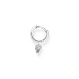 Thomas Sabo Charming Single Hoop Earring with Skull Pendant Silver TCR706