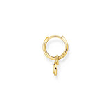 THOMAS SABO Gold Single Hoop Earring with Eyelet for Charms TCR720Y